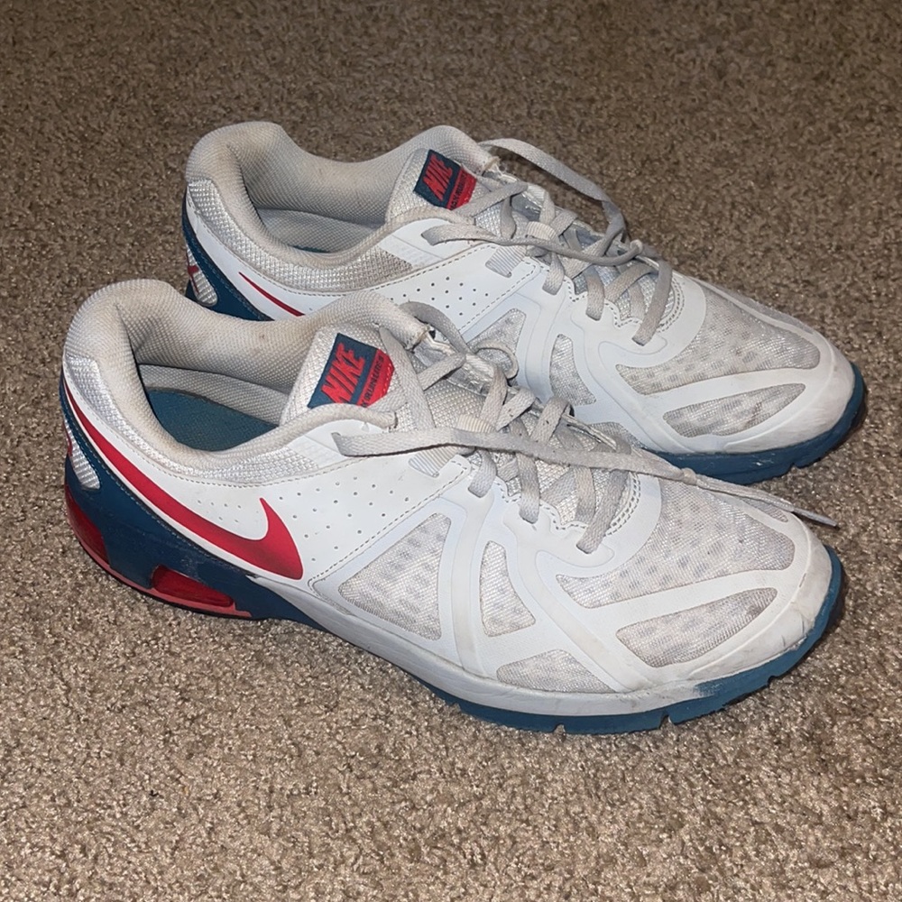 Nike Gray Max Air Max Run Lite 5 Size 10.5 Gray Red & Navy